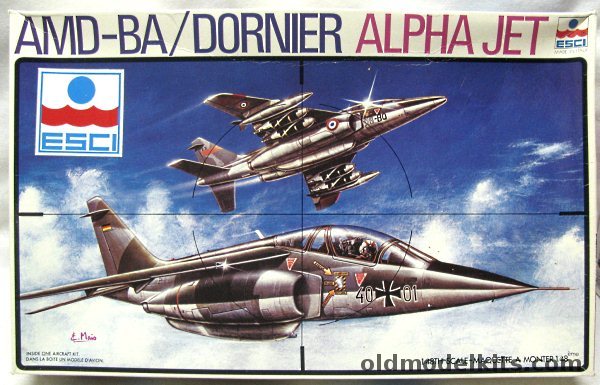 ESCI 1/48 Dassault/Breguet Dornier Alpha Jet A/E - Belgium / Luftwaffe / French Air Force, 4026 plastic model kit